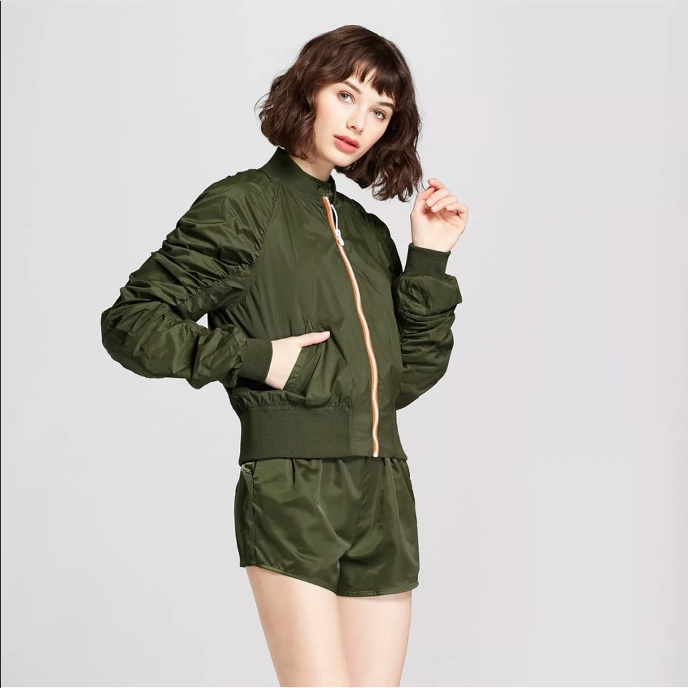 Hunter For Target Olive Green Bomber Jacket
